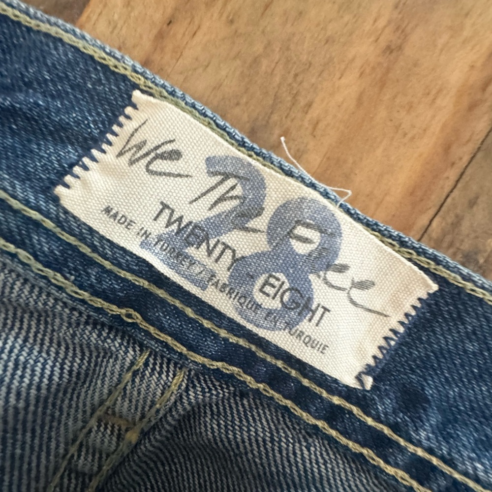 Free People Women's Straight Up Baggy Medium Wash High Rise Jeans #OB1463178 - Picture 10 of 12